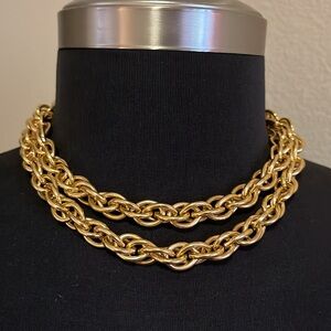 Vintage Gold-Tone Chunky Gold Chain Necklace